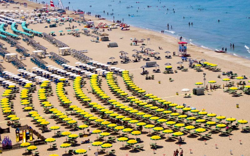 A sunny day at Jesolo Lido Beach